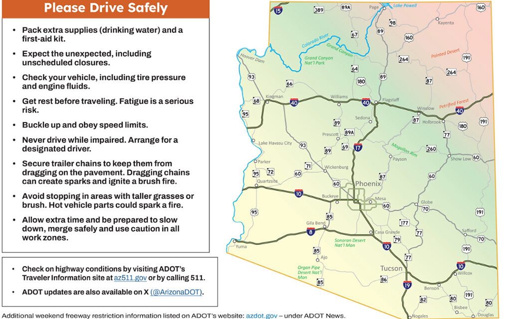 No state highway closures scheduled over Labor Day weekend