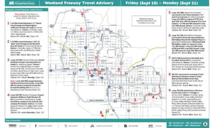 Weekend Freeway Travel Advisory – Sept. 18-21