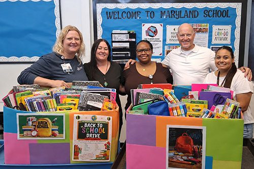 Employees support local school