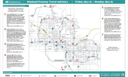 Weekend Freeway Travel Advisory – Oct. 2-5